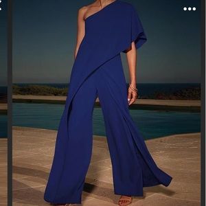 Blu Sage One Shoulder Jumpsuit